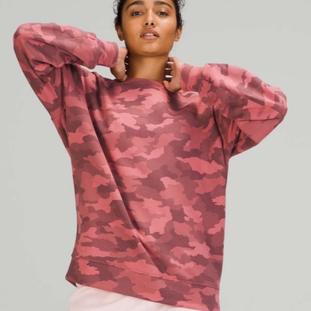 Lululemon Perfectly Oversized Crew Camo Sweatshirt